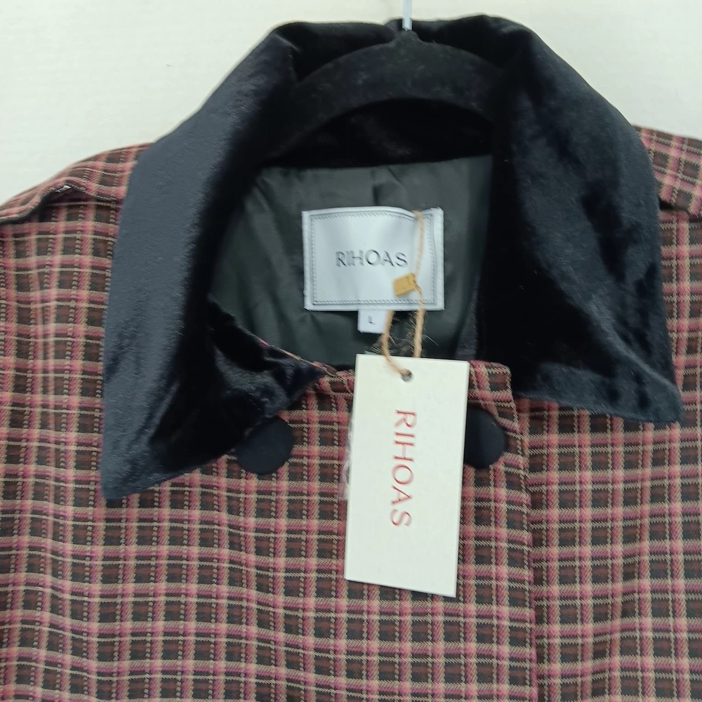 NEW RIHOAS Vintage Style Coat L Women's Elegant Retro Long Jacket - Picture 6 of 13